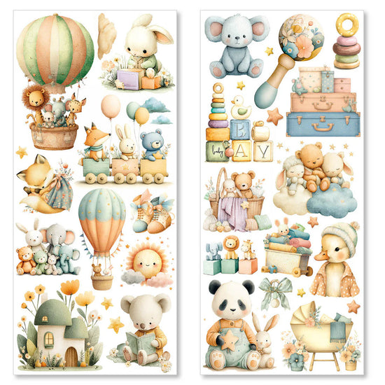 Ciao Bella Art Stickers Lunibloom Transparent Adhesive Sheets 5/Pkg