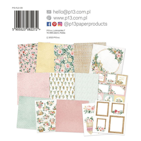 P13 Double-Sided Paper Pad 6"X6" Flowerish