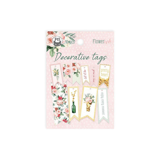 Flowerish Double-Sided Cardstock Tags 10/Pkg 