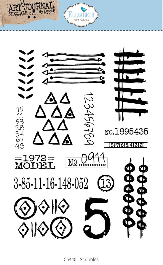 Elizabeth Craft Scribbles stamp