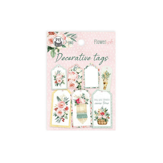 Flowerish Double-Sided Cardstock Tags 7/Pkg 