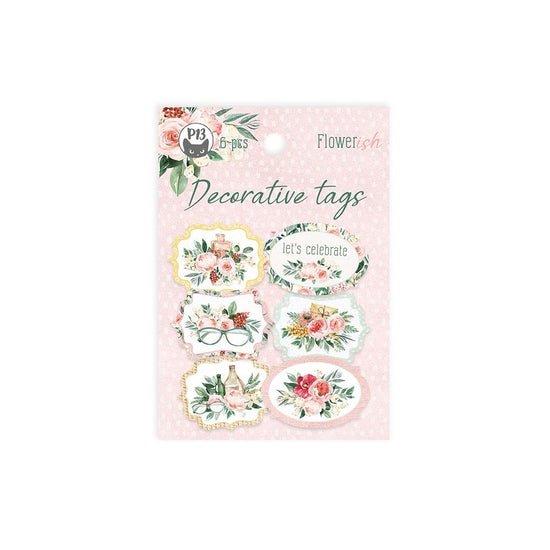 Flowerish Double-Sided Cardstock Tags 6/Pkg 