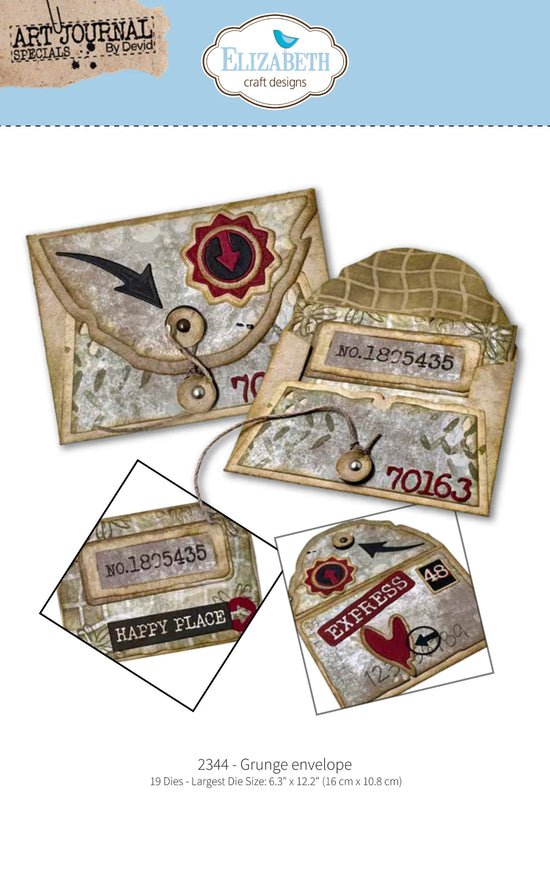 Elizabeth Craft Grunge envelope die