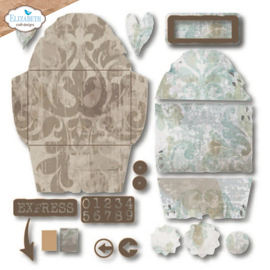 Elizabeth Craft Grunge envelope die