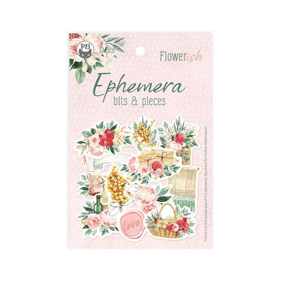 Flowerish Ephemera Cardstock Die-cuts 12/Pkg Bits & Pieces