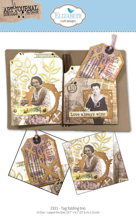 Elizabeth Craft Tag folding trio die