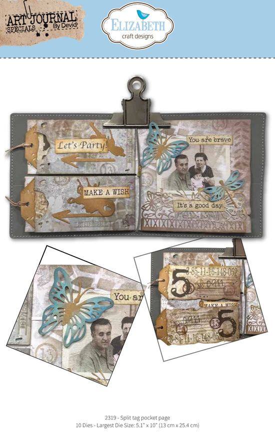 Elizabeth Craft Split tag pocket page die