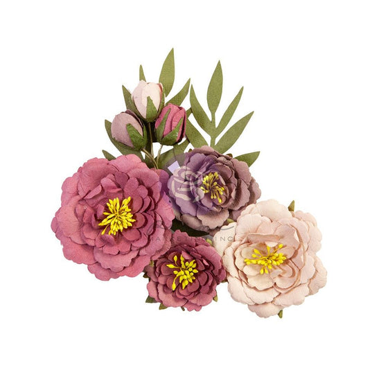 Prima Marketing Paper Flowers 9/Pkg Midnight Beauty, Lost In Wonderland
