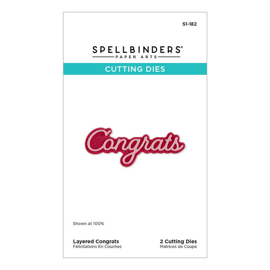Spellbinders LAYERED CONGRATS ETCHED DIES
