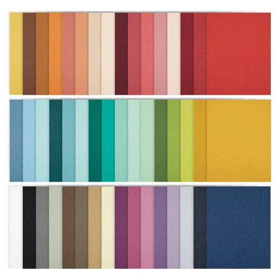 Spellbinders THE FULL 48 COLORWHEEL CARDSTOCK PACK A2 - 1 EACH