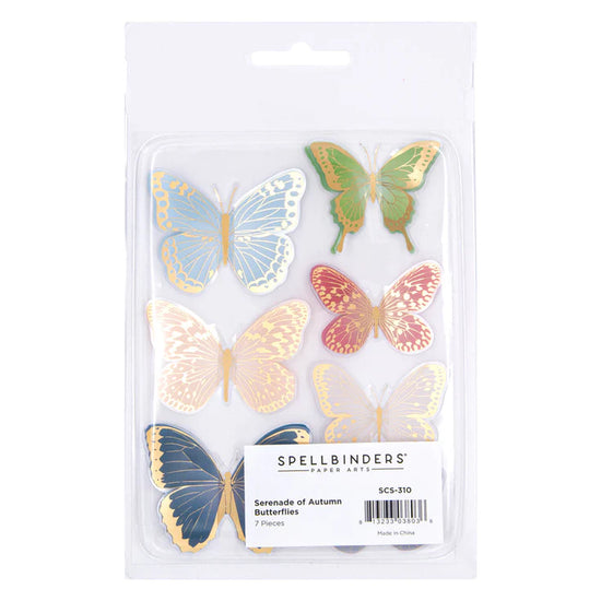 DIMENSIONAL AUTUMN BUTTERFLY STICKERS FROM THE SERENADE OF AUTUMN COLLECTION