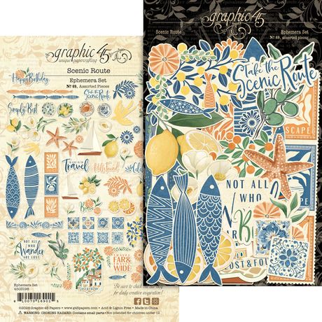 Graphic 45 Ephemera Set Scenic Route