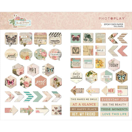Photoplay Beautiful Junque Epoxy dies paper