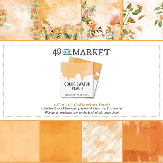 49 And Market Collection Pack 12"X12" Color Swatch Peach