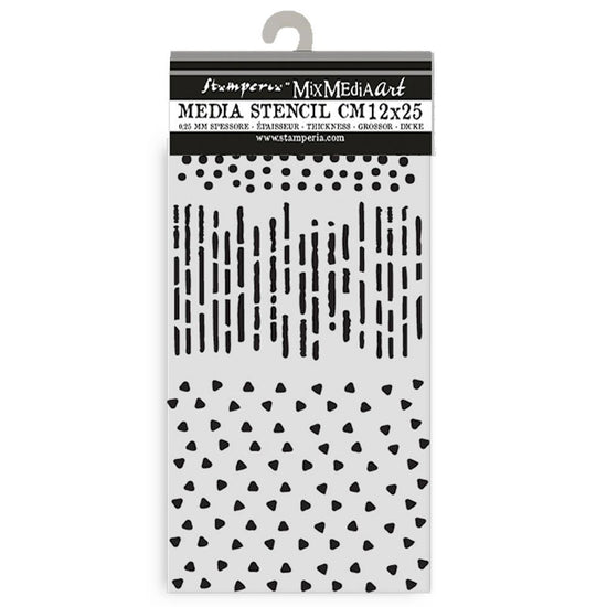 Stamperia Stencil 4.72"X9.84" Create Happiness Dewdrops Patterns