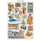 Junk journal stickers, cut-outs, backgrounds - Art of Travelling