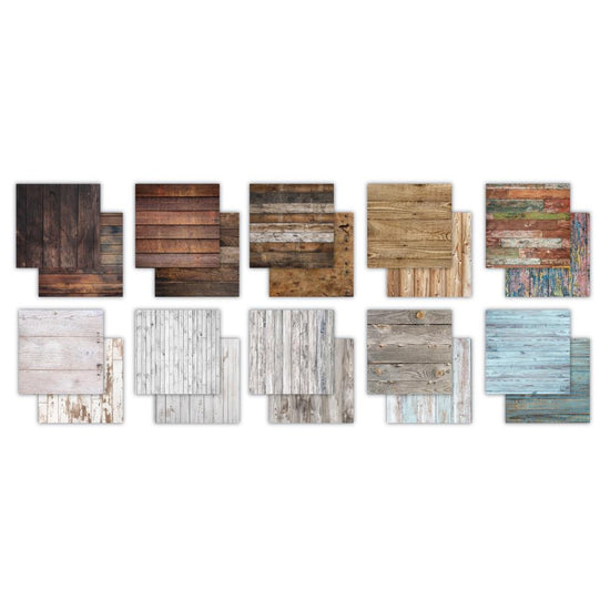 Craft Consortium Double-Sided Paper Pad 8"X8" 30/Pkg Wood Textures, 20 Designs