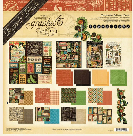 Graphic 45 Typography — Keepsake Edition