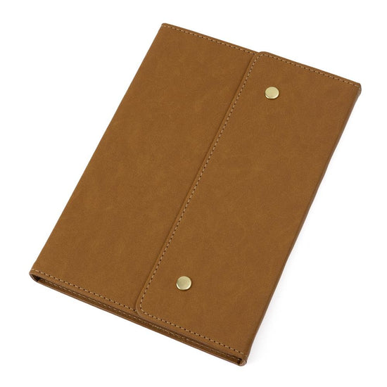 AC Point Planner Snap Leatherette Planner 6"X8” Brown - Dot Grid - 120 Sheets