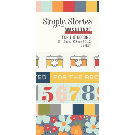 For The Record Washi Tape 5/PKG