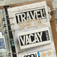 Elizabeth Craft Block Words - Travel stamp