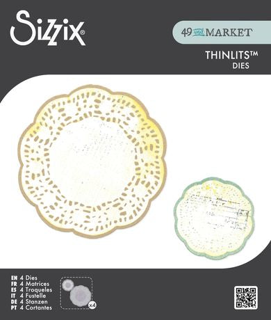 Sizzix Thinlits Die Set By 49 & Market 4/Pkg Doliy Duo