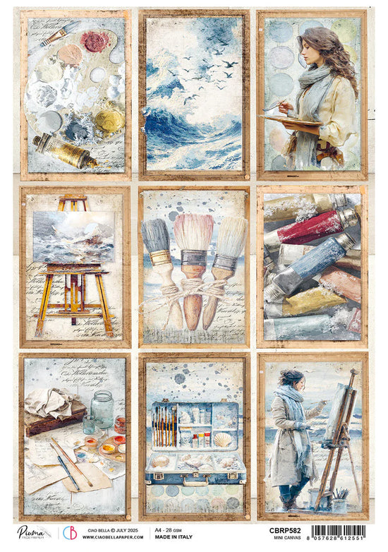 Ciao Bella An Artist Journey Rice Paper A4 Mini Canvas