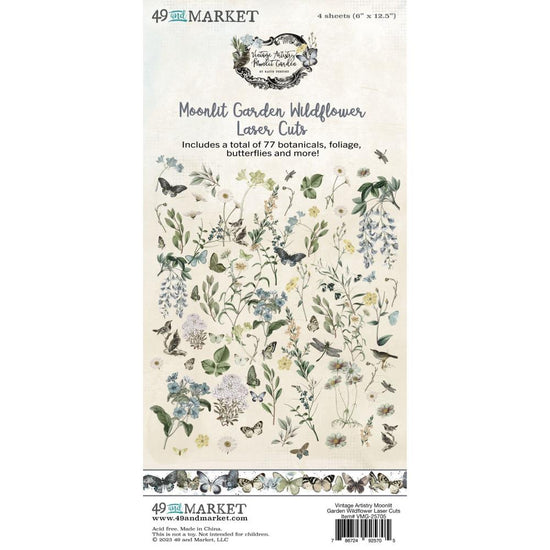 49 And Market Laser Cut Outs Vintage Artistry Moonlit Garden wildflower