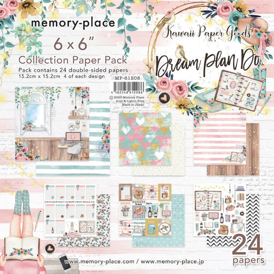 Memory Place Double-Sided Paper Pack 6"X6" 24/Pkg Dream Plan Do
