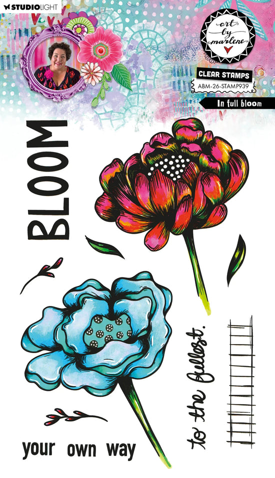 Art by Marlene Clear Stamp In Full Bloom Art by Marlene 10 Pieces