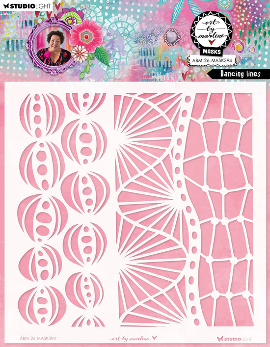 Mask Dancing Lines Art by Marlene 1 Piece