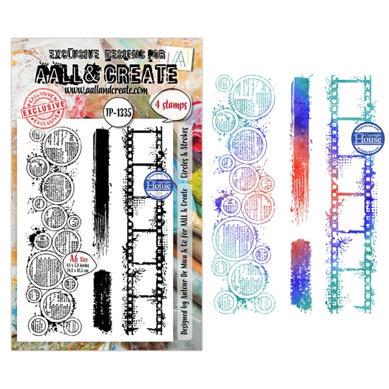 PlAALL and Create - A6 Stamp Sets - Circles & Strokes