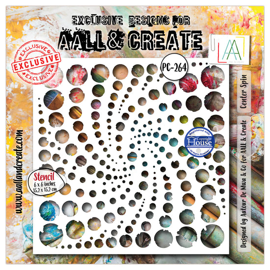 AALL and Create - 6"x6" Stencil - Center Spin