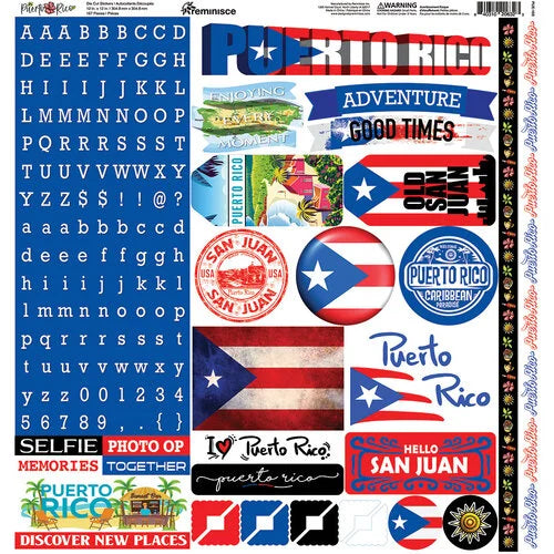 Reminisce - Puerto Rico Collection - 12 x 12 Cardstock Stickers