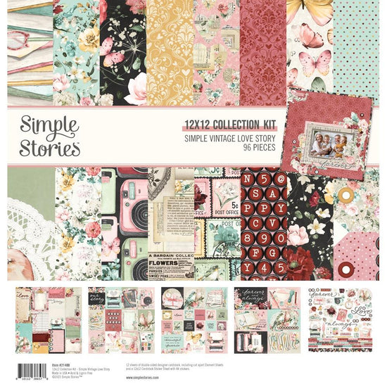 Simple Stories Collection Kit 12"X12" Simple Vintage Love Story