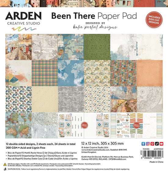 Arden Creative Studio Been There 12in x 12in Paper Pad