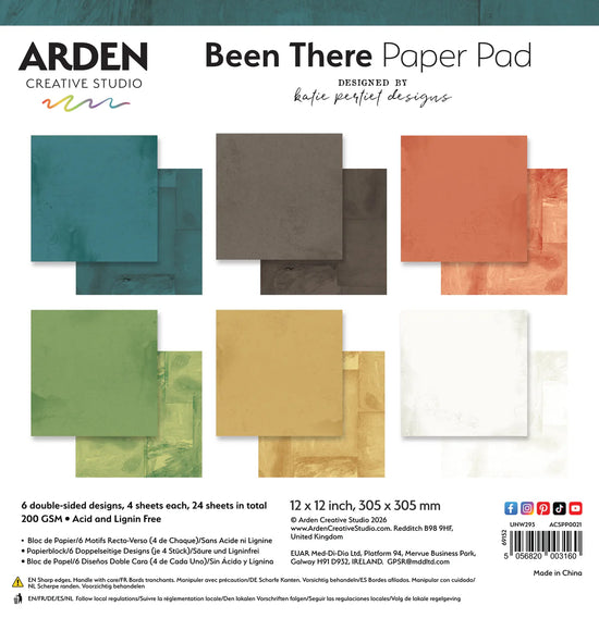 Arden Creative Studio Been There Solids 12in x 12in Paper Pad