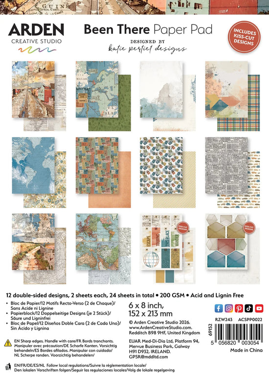 Arden Creative Studio Been There 6in x 8in Paper Pad
