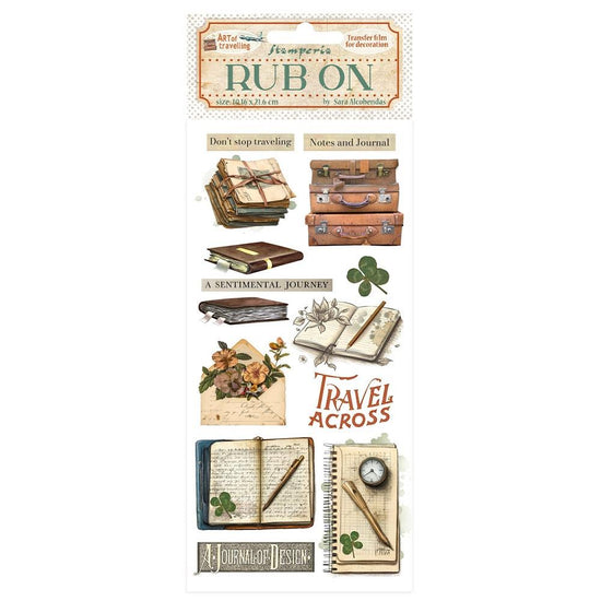 Stamperia Rub-On 4"X8.5" Art of Traveling Notebooks