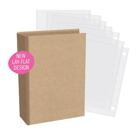 Simple Stories SN@P! D-Ring Binder 4"X6" Kraft