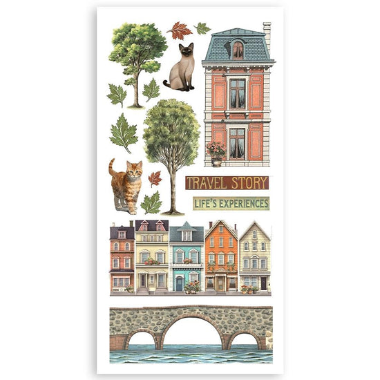 Stamperia Double-Sided Paper Cut-Outs 4/Pkg Art of Traveling