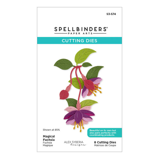 Spellbinders Magical Fuchsia Etched Dies by Alex Syberia Designs