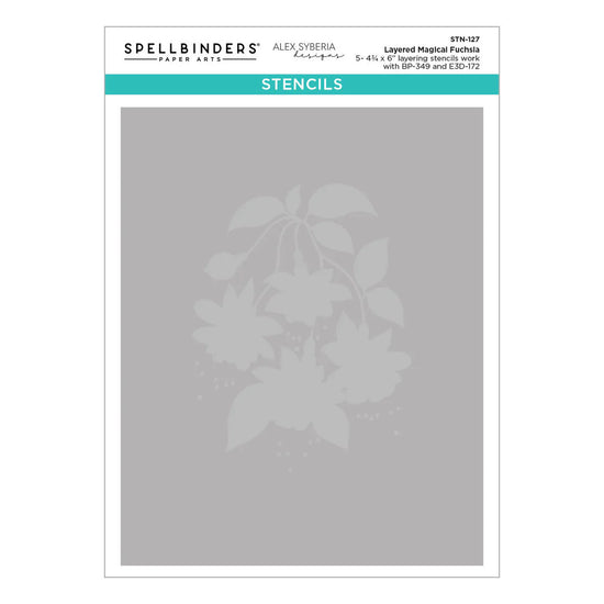 Spellbinders Layered Magical Fuchsia Stencil by Alex Syberia Designs