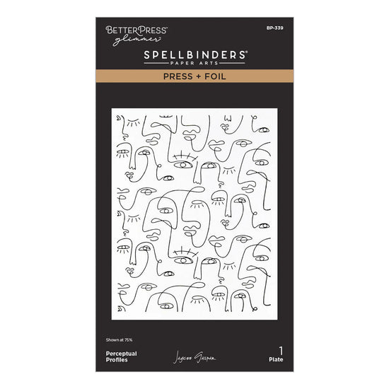 Spellbinders Perceptual Profiles Press + Foil Plate by Jaycee Gaspar