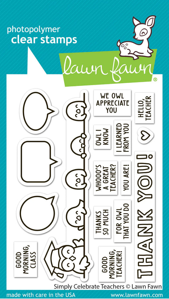 Lawn Fawn simply celebrate teachers stamp