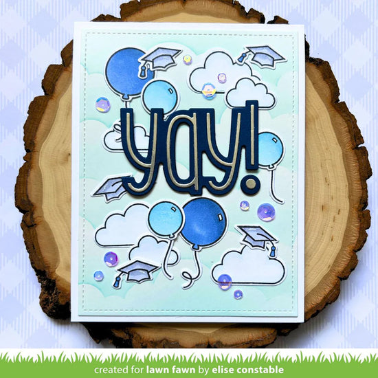 Lawn Fawn all the grad caps stamp