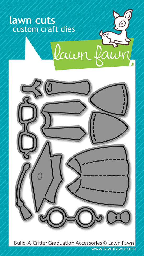 Lawn Fawn build-a-critter graduation accessories die