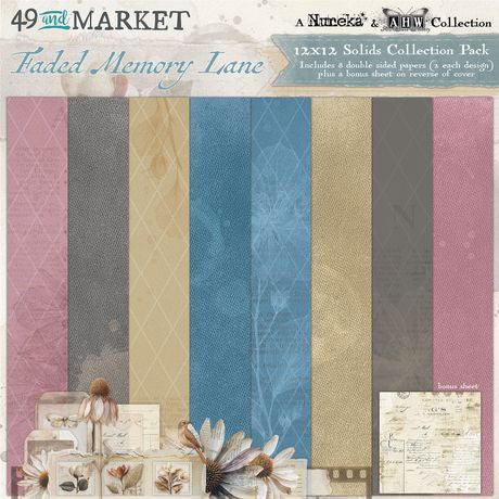 49 and Market Solids Collection Pack 12"X12" Faded Memory Lane