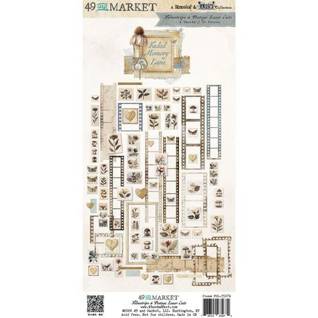 49 and Market Laser Cut Outs Filmstrip & Postage Faded Memory Lane
