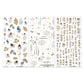 49 and Market Essential Rub-On Transfer Set 6"X12" Faded Memory Lane
